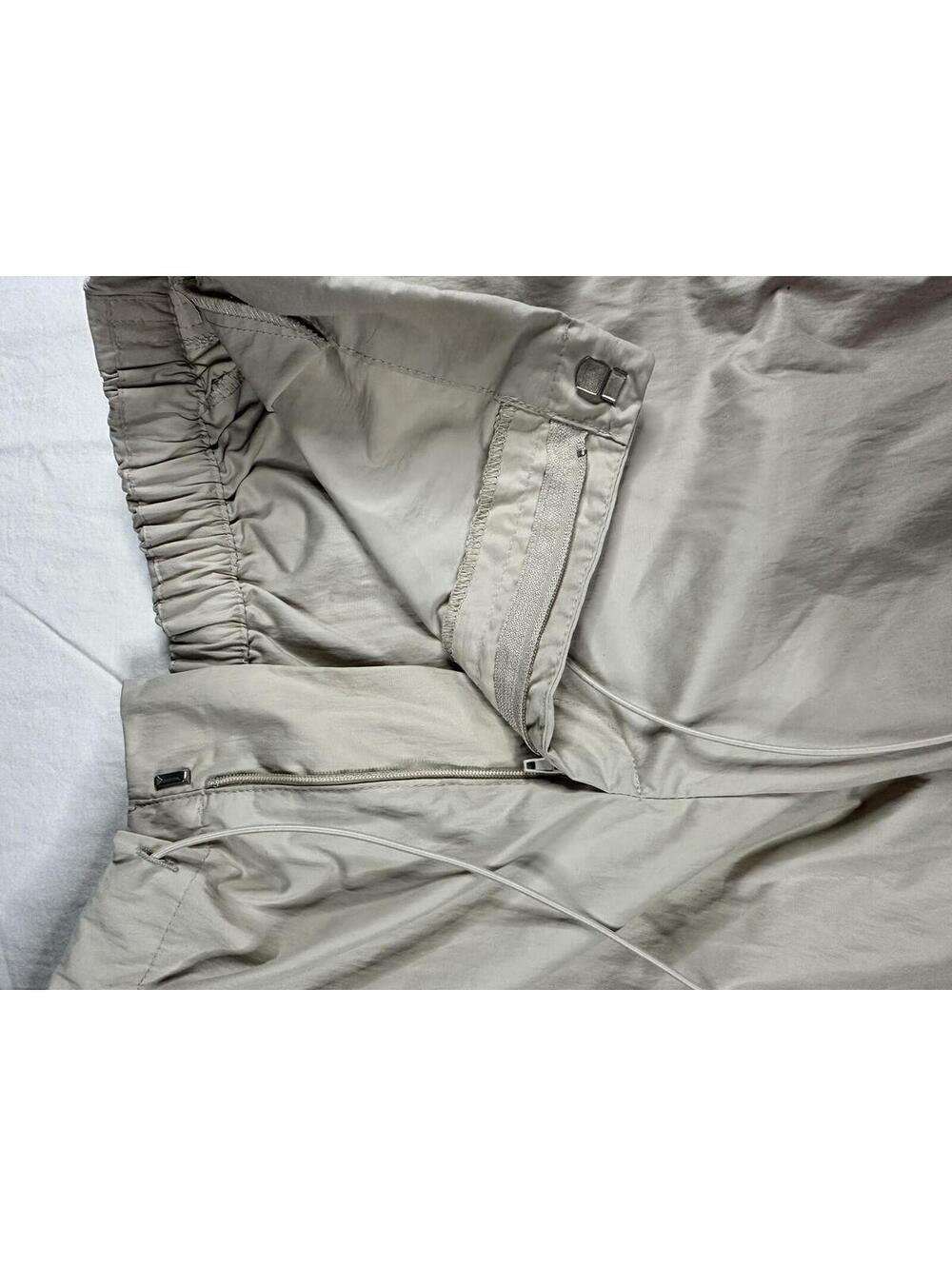 🤍 ZARA Women's S Beige Wide-Leg Pants Elastic Waist Drawstring Pockets 🤍 - Picture 7 of 13